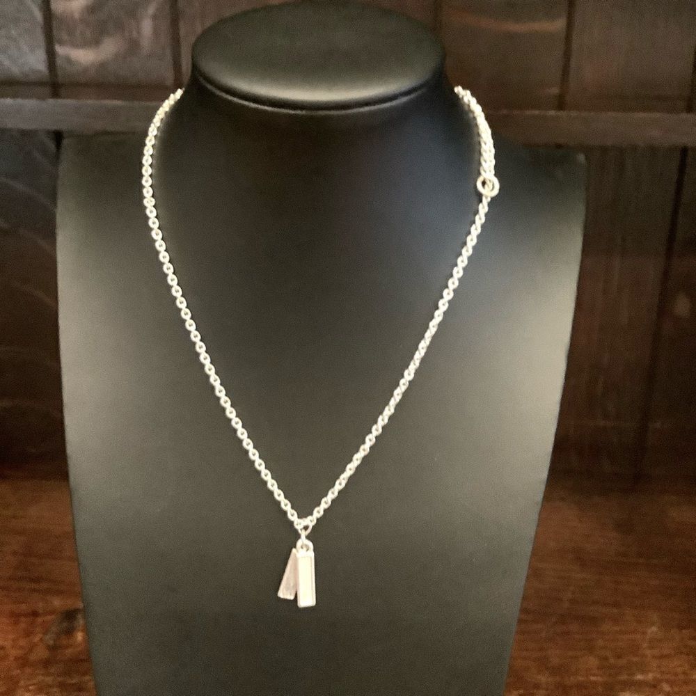 Best Friends Silver tone Necklace euc - Picture 3 of 4